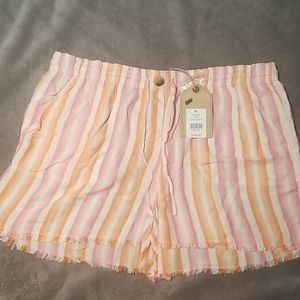 Paperbag Waist shorts Pink/Orange